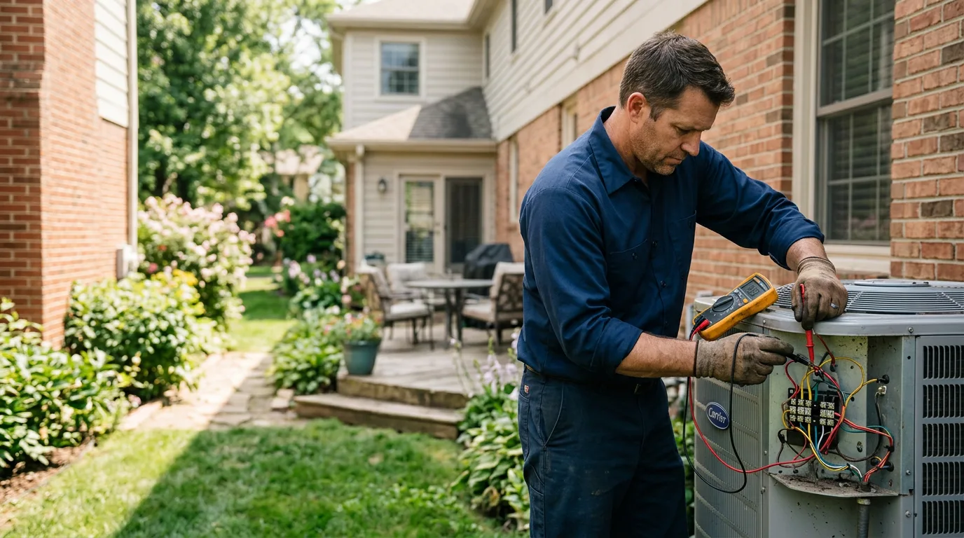 HVAC technician working near Crooksville, OH